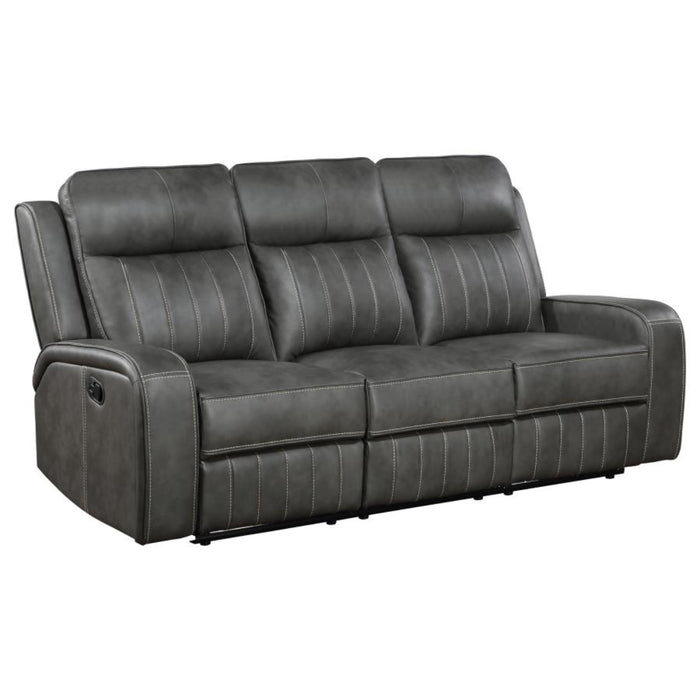 Coaster Raelynn 2-piece Upholstered Reclining Sofa Living Room Set Grey