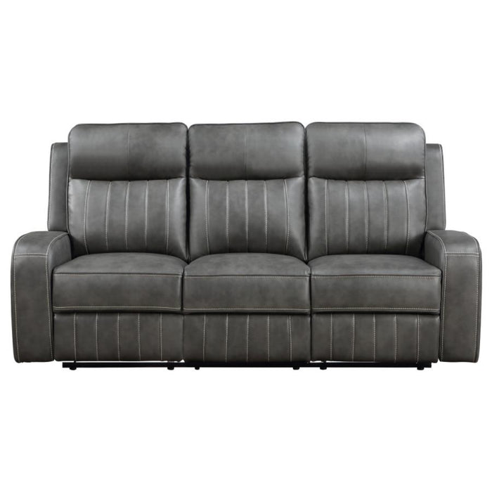 Coaster Raelynn 2-piece Upholstered Reclining Sofa Living Room Set Grey