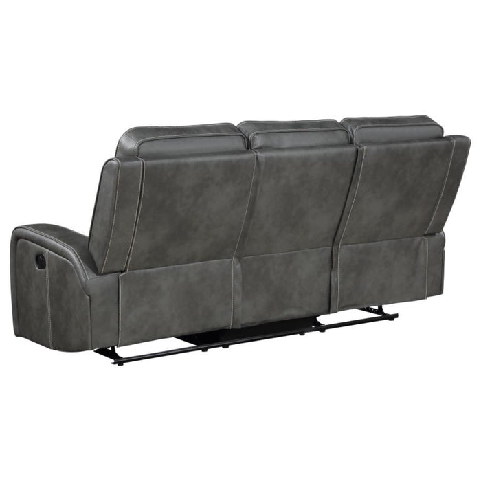 Coaster Raelynn 2-piece Upholstered Reclining Sofa Living Room Set Grey