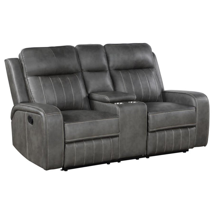 Coaster Raelynn 2-piece Upholstered Reclining Sofa Living Room Set Grey
