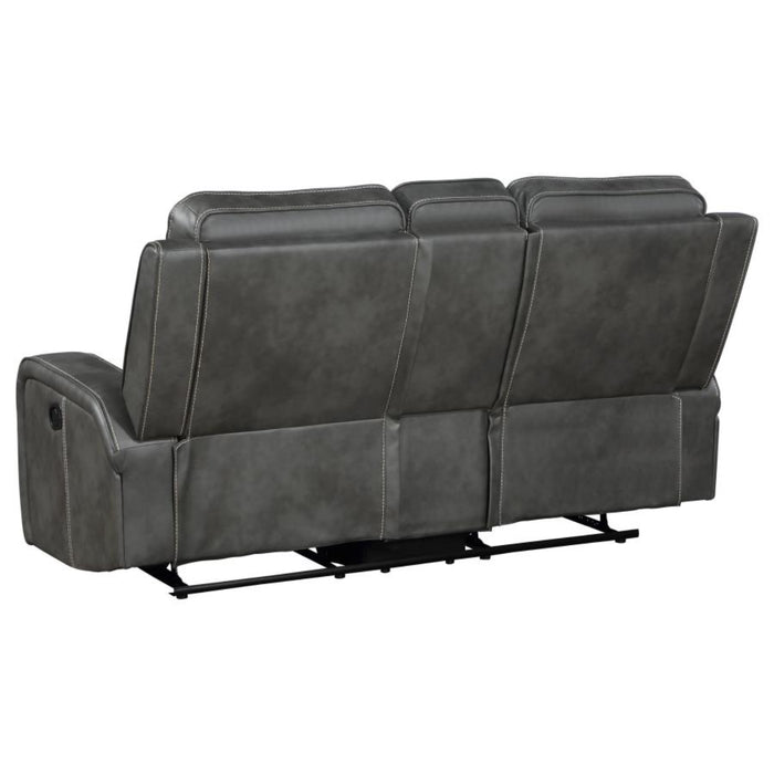 Coaster Raelynn 2-piece Upholstered Reclining Sofa Living Room Set Grey