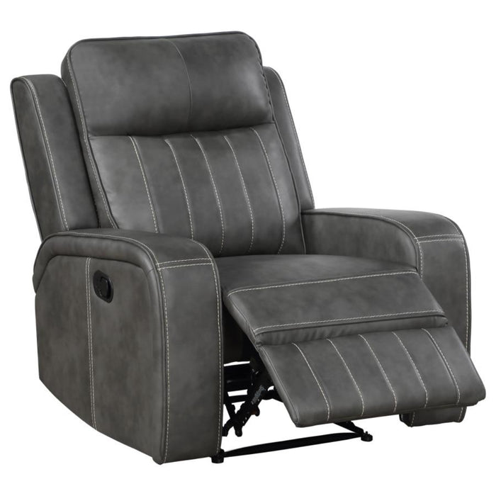 Coaster Raelynn 3-piece Upholstered Reclining Sofa Living Room Set Grey