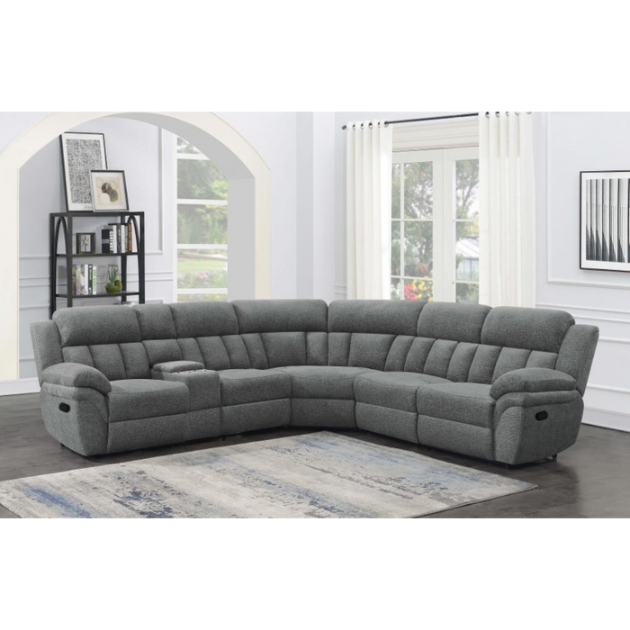 Coaster  Bahrain 6-piece Modular Reclining Sectional Sofa Charcoal