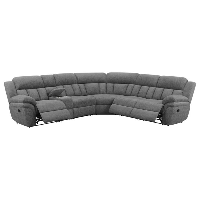 Coaster  Bahrain 6-piece Modular Reclining Sectional Sofa Charcoal