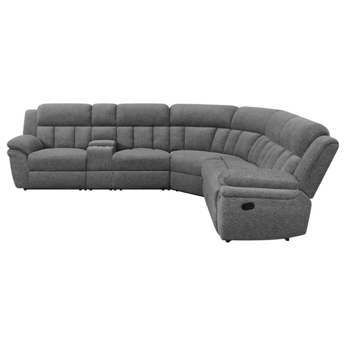 Coaster  Bahrain 6-piece Modular Reclining Sectional Sofa Charcoal