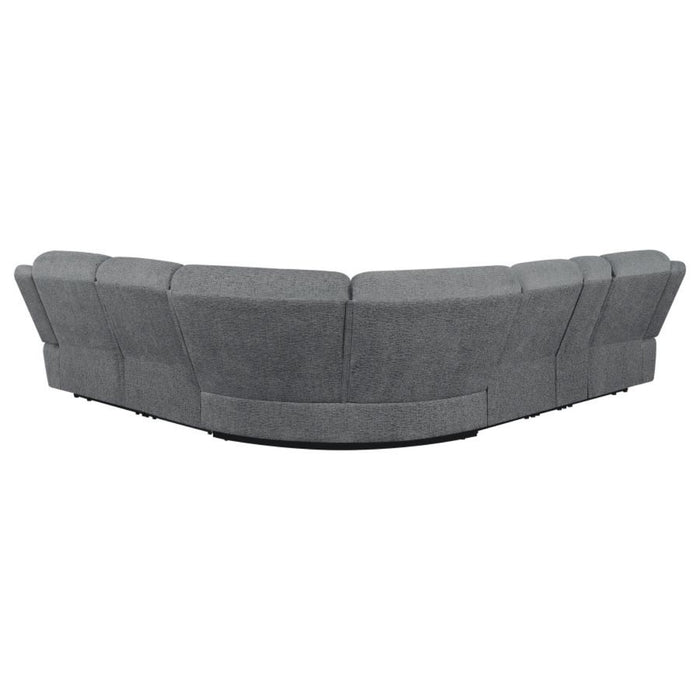 Coaster  Bahrain 6-piece Modular Reclining Sectional Sofa Charcoal