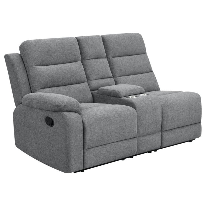 Coaster David Upholstered Reclining Sectional Sofa Smoke