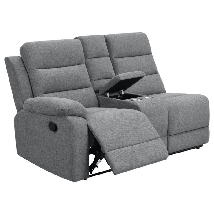 Coaster David Upholstered Reclining Sectional Sofa Smoke