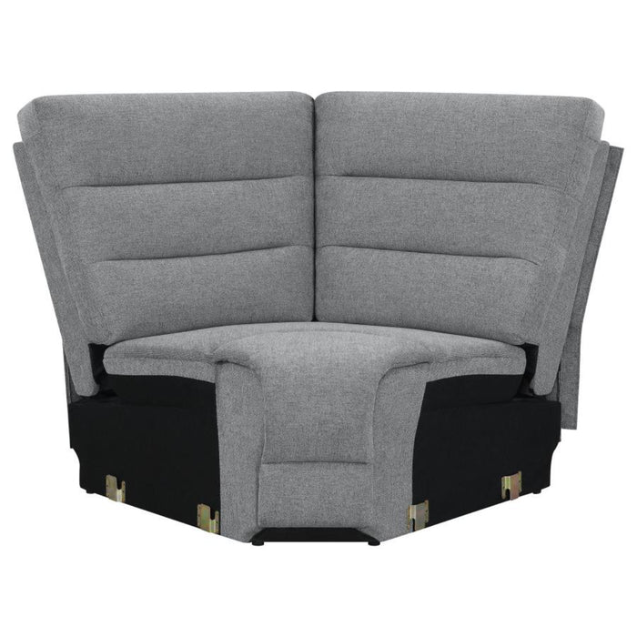 Coaster David Upholstered Reclining Sectional Sofa Smoke