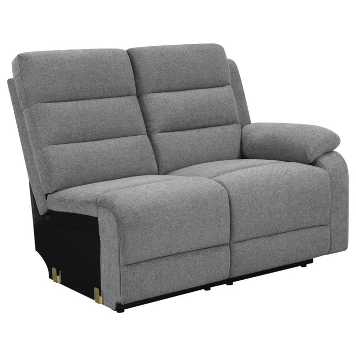 Coaster David Upholstered Reclining Sectional Sofa Smoke