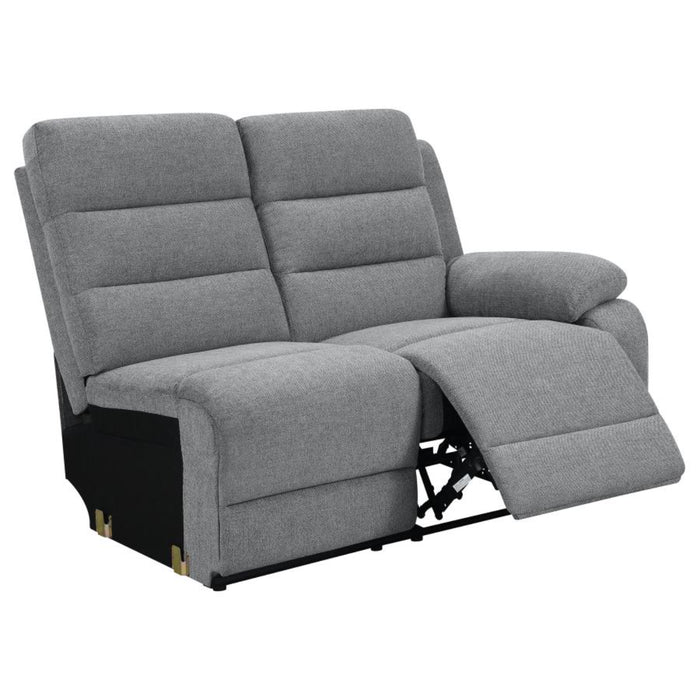 Coaster David Upholstered Reclining Sectional Sofa Smoke