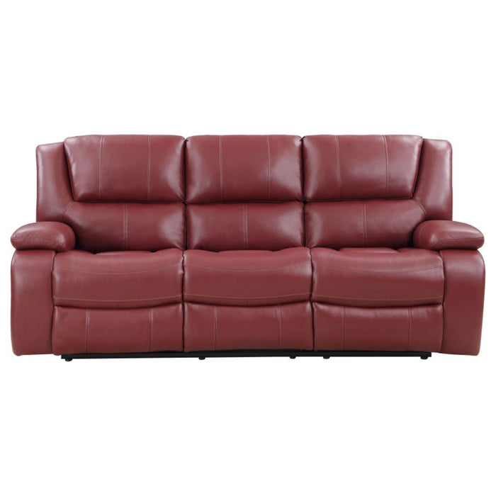 Coaster Camila 3-piece Upholstered Reclining Sofa Living Room Set Red