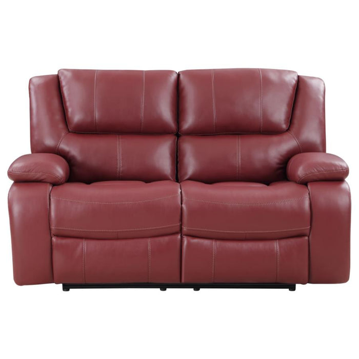 Coaster Camila 3-piece Upholstered Reclining Sofa Living Room Set Red