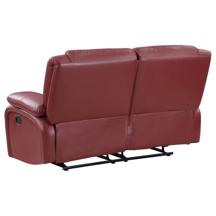 Coaster Camila 3-piece Upholstered Reclining Sofa Living Room Set Red