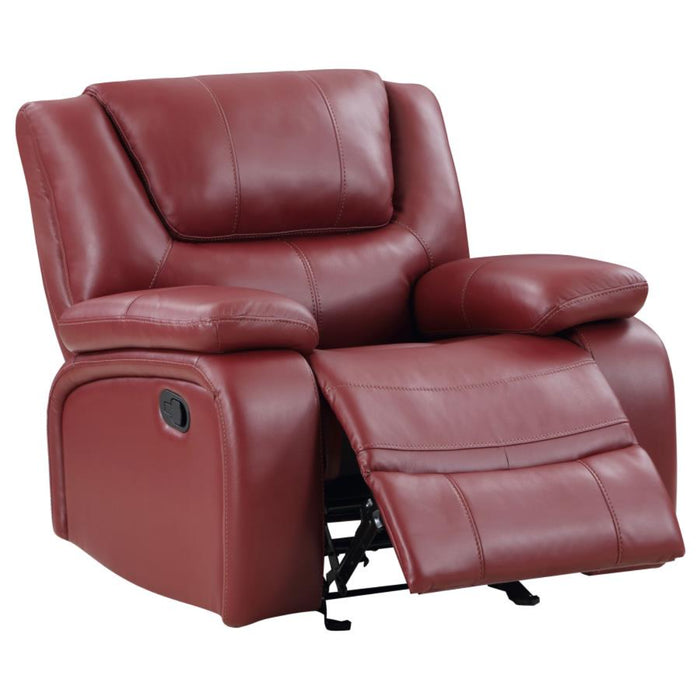 Coaster Camila 3-piece Upholstered Reclining Sofa Living Room Set Red