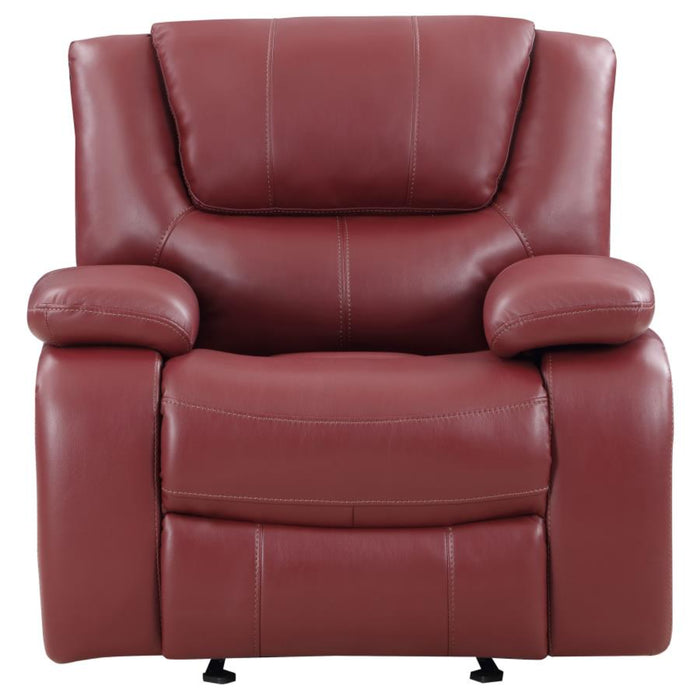 Coaster Camila 3-piece Upholstered Reclining Sofa Living Room Set Red