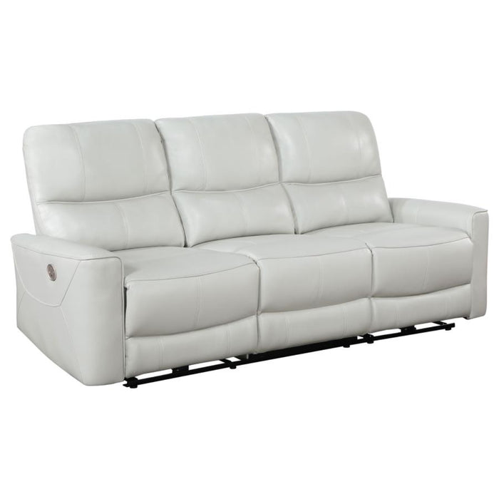 Coaster Greenfield 2-piece Power Reclining Sofa Living Room Set Ivory