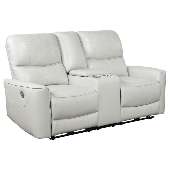 Coaster Greenfield 2-piece Power Reclining Sofa Living Room Set Ivory