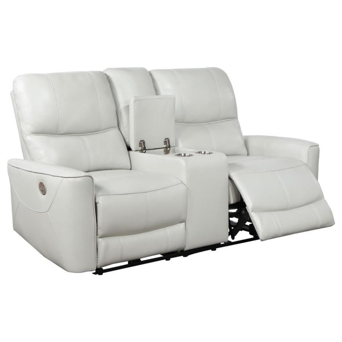 Coaster Greenfield 2-piece Power Reclining Sofa Living Room Set Ivory