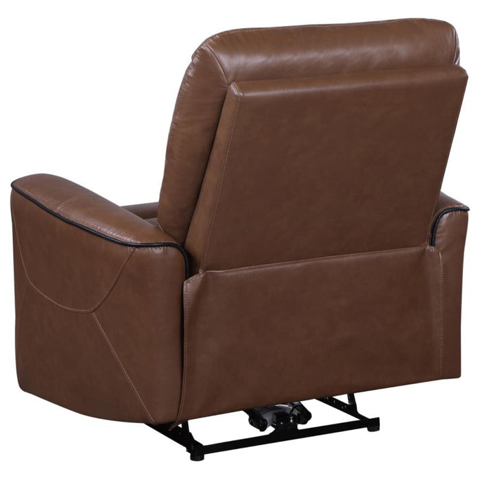 Coaster Greenfield 3-piece Power Reclining Sofa Living Room Set Saddle Brown