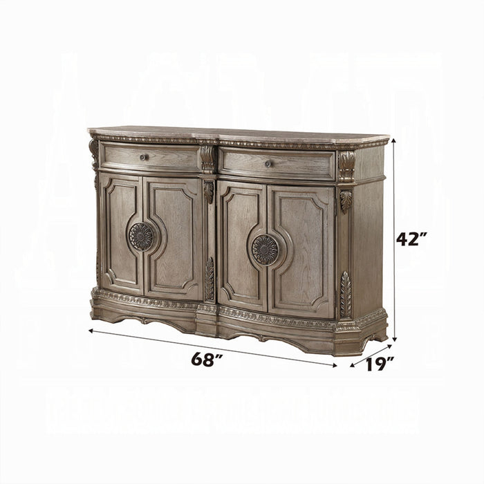 ACME Northville Server W/Marble Top