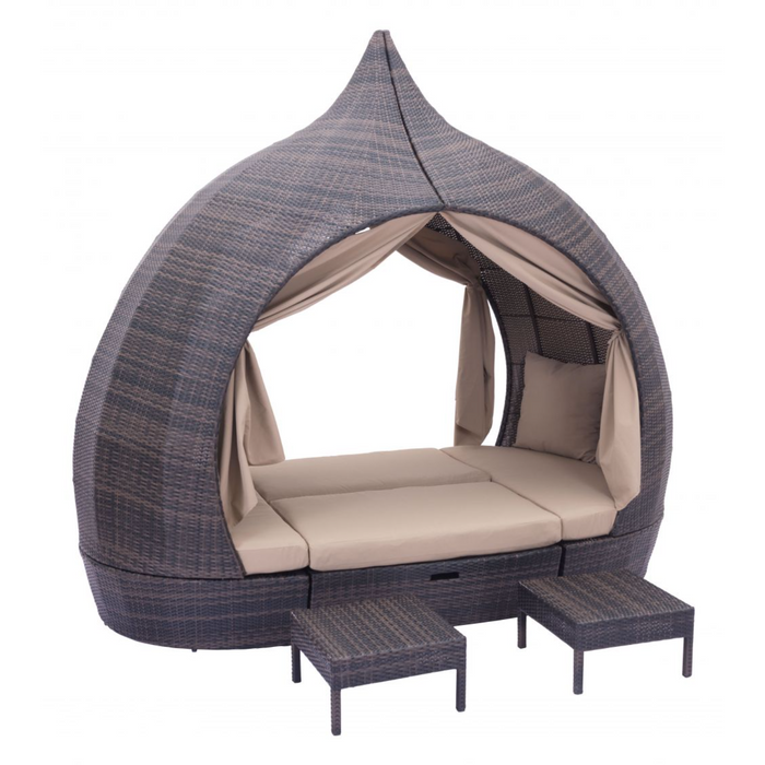 Zuo Majorca Daybed Brown & Beige