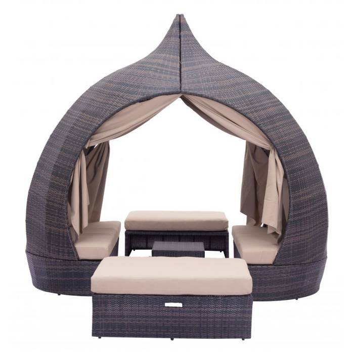 Zuo Majorca Daybed Brown & Beige