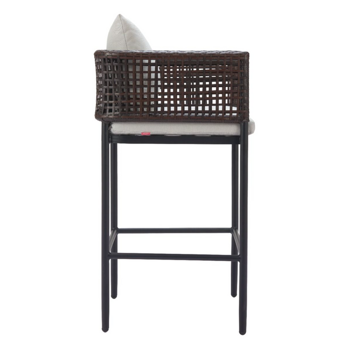 Zuo Palm Paradise Barstool Gray