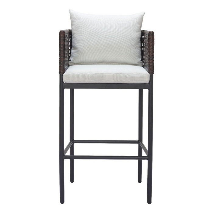 Zuo Palm Paradise Barstool Gray