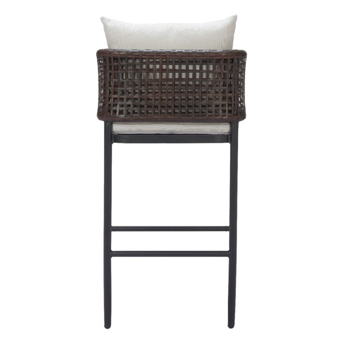 Zuo Palm Paradise Barstool Gray