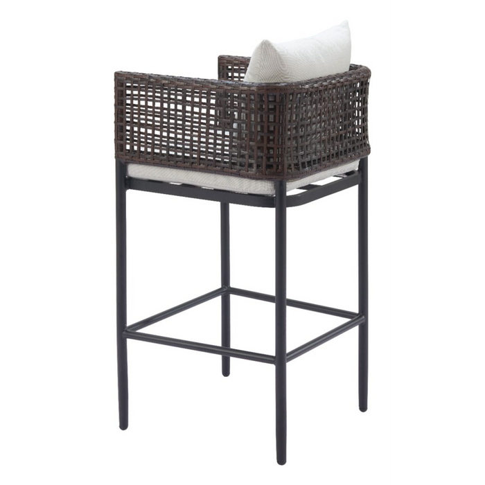 Zuo Palm Paradise Barstool Gray