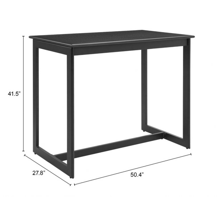 Zuo Midnight Wave Bar Table Black