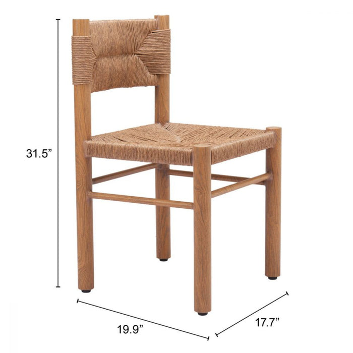 Zuo Iska Dining Chair Natural