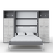 Maxima House Vertical Murphy Bed Invento. European Queen + 2 cabinets IN160V-10W - Bed & Sofa Hub