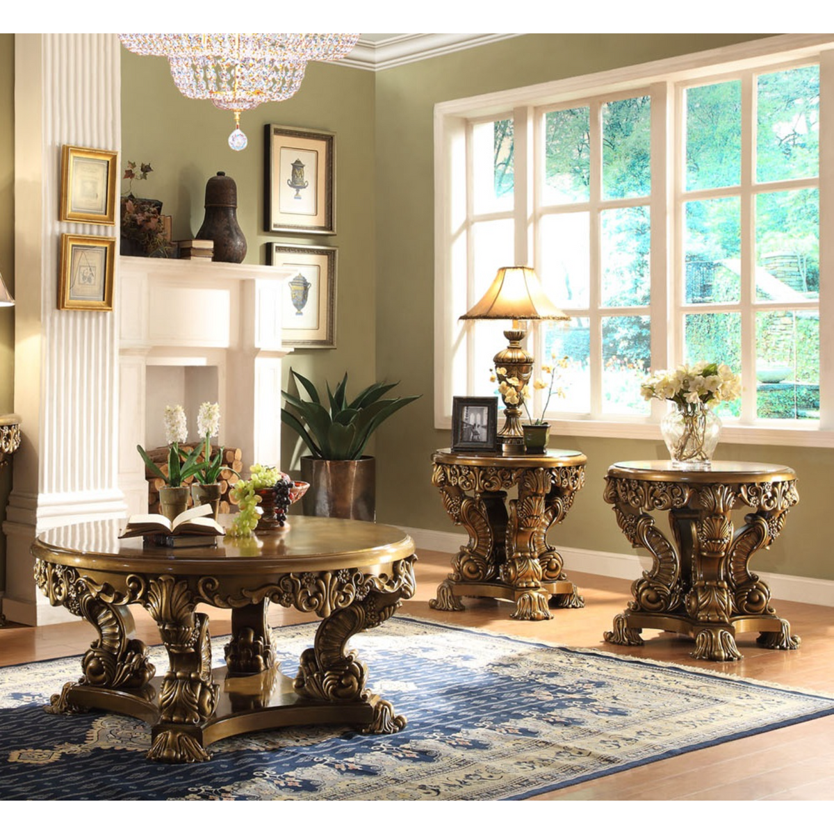 Homey Design Hd-8008 – 3 Pc Coffee Table Set Accent Furniture — Bed ...