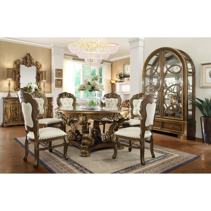 Homey Design HD-8008 – 5PC ROUND DINING SET