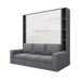 Maxima House Vertical European Queen Size Murphy Bed Invento with Sofa and Two Cabinets - Bed & Sofa Hub