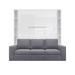 Maxima House Vertical European Queen Size Murphy Bed Invento with Sofa and Two Cabinets - Bed & Sofa Hub