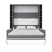 Maxima House Vertical European Queen Size Murphy Bed Invento with Sofa and Two Cabinets - Bed & Sofa Hub