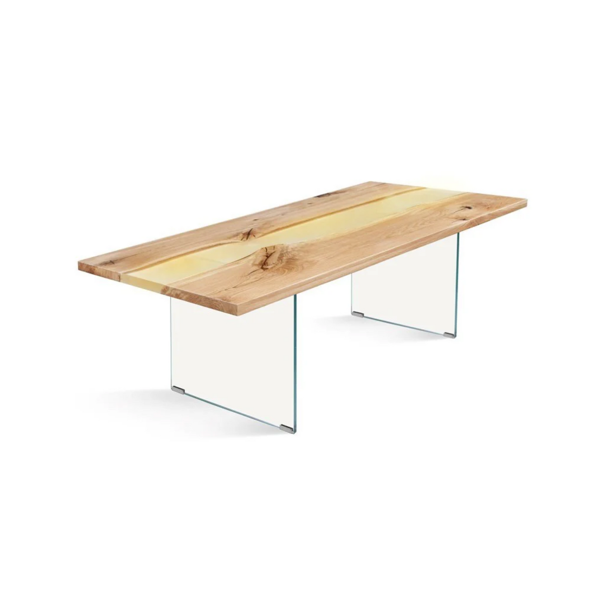 Maxima House Solid Wood Dining Table Banur-Gl with Polymer Resin — Bed ...