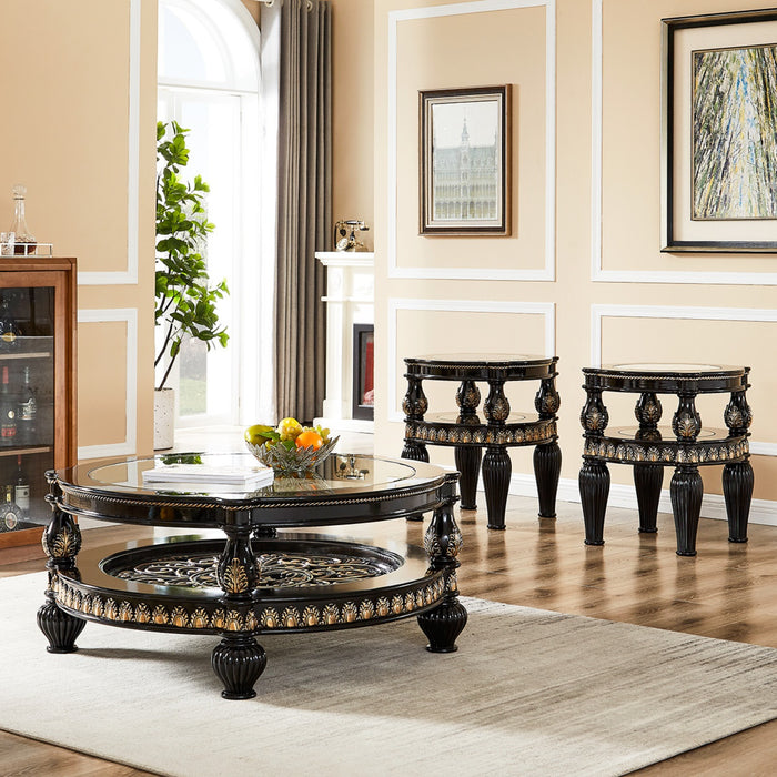 Homey Design Hd-1208 – 3 Pc Coffee Table Set Accent Furniture