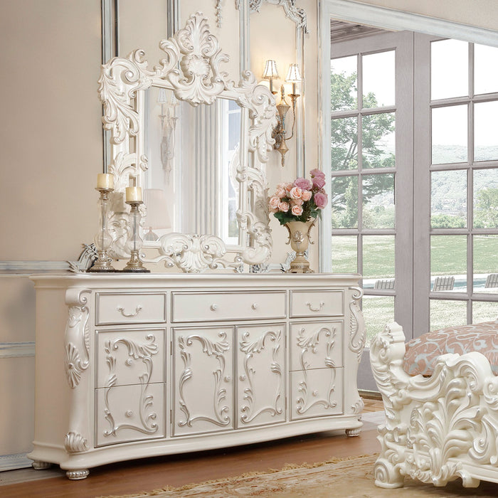 Homey Design HD-8008 4PC BEDROOM SET IVORY