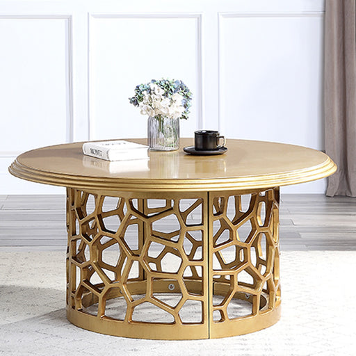 Homey Design Hd-8913 Gold- Coffee Table - Bed & Sofa Hub