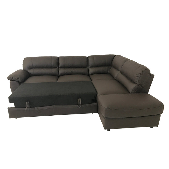 Maxima House Sectional Sleeper BALTICA Natural Leather Sofa with storage