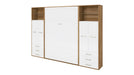 Maxima House Invento Vertical Wall Bed, European Full Size with 2 cabinets IN120V-10W - Bed & Sofa Hub