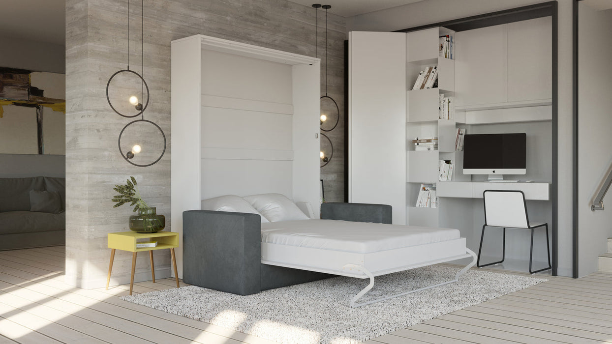 Maxima House Murphy bed European Full XL Vertical with Sofa Invento IN001W-G - Bed & Sofa Hub
