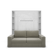 Maxima House Vertical European Full Size Murphy Bed Invento with Sofa and Two Cabinets - Bed & Sofa Hub