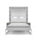 Maxima House Vertical European Full Size Murphy Bed Invento with Sofa and Two Cabinets - Bed & Sofa Hub