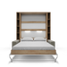 Maxima House Vertical European Full Size Murphy Bed Invento with Sofa and Two Cabinets - Bed & Sofa Hub