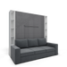 Maxima House Vertical European Queen Size Murphy Bed Invento with Sofa and Two Cabinets - Bed & Sofa Hub